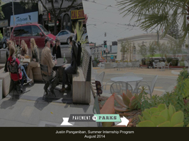Citywide Assessment of Parklets & Plazas. By Justin Panganiban and Robin Abad.